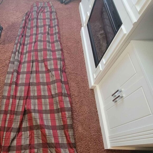 3 High Quality Custom Plaid Room-Darkening THICK Layer Pleated Top Curtains - Picture 1 of 4